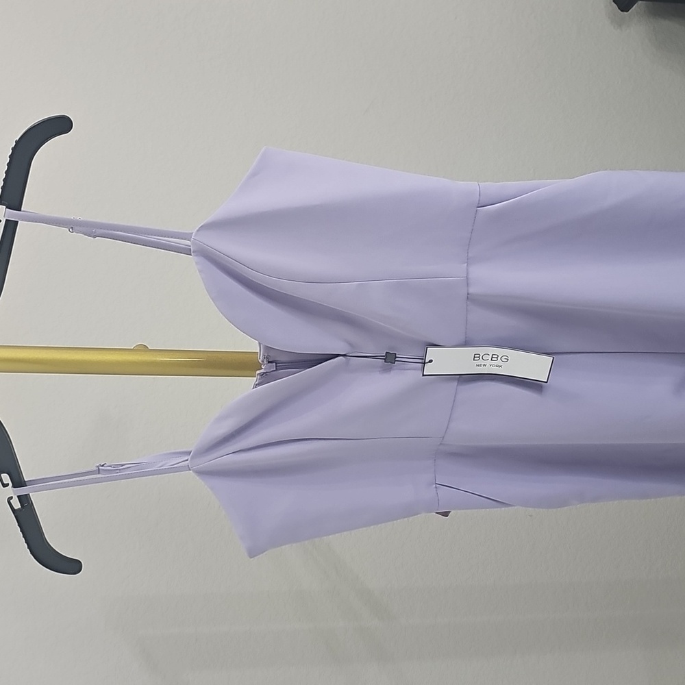 BCBG New York Sweetheart Neckline Lavender Pantsyit NWT Size 4 $148 - Picture 4 of 5